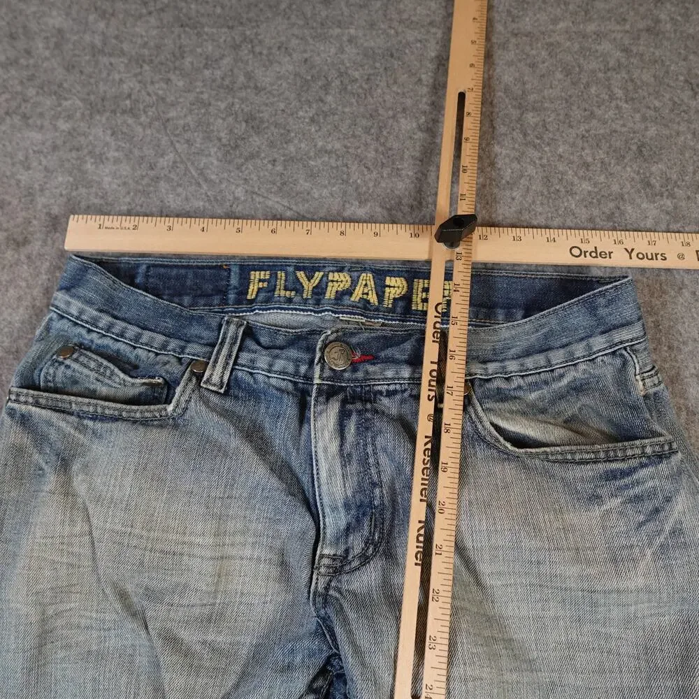 Flypaper‎ Jeans Mens 34x32 (32x31 Actual) Straight Leg Medium Wash